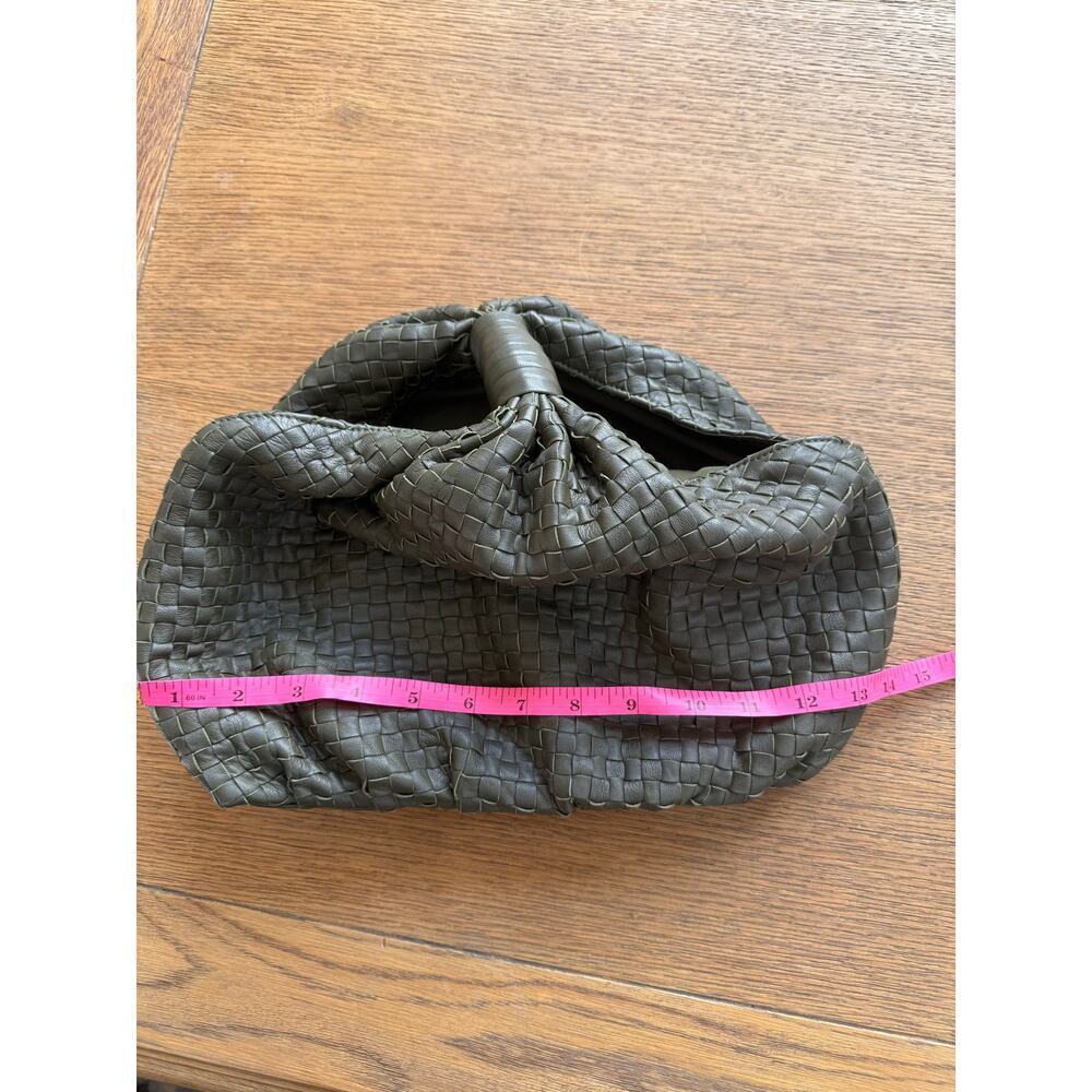 Cleobella Nia Woven Handbag Clutch Olive Green Hobo Slouchy - Picture 7 of 13